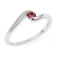 Zilveren ring met een roze toermalijn