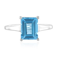 Zilveren ring met een Zwitsers-blauwe topaas