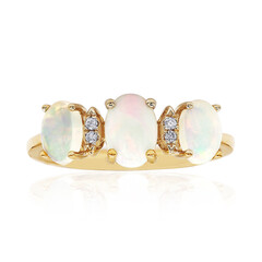 Gouden ring met een AAA Welo-opaal