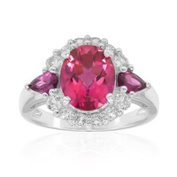 Zilveren ring met een rozetopaas
