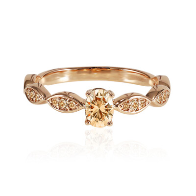 Gouden ring met een VS1 Argyle-Rose de France-Diamant (Annette)