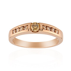 Gouden ring met een SI1 Argyle Rose De France Diamant