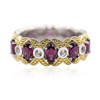 Zilveren ring met rhodolieten (Dallas Prince Designs)