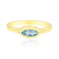Zilveren ring met een Zwitsers-blauwe topaas