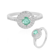 Zilveren ring met een Columbiaanse smaragd
