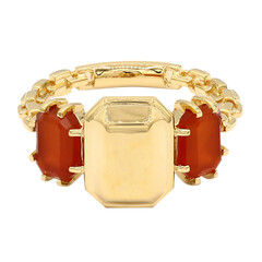 Zilveren ring met carneoolstenen