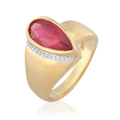Zilveren ring met een Madagaskar Robijn (de Melo)