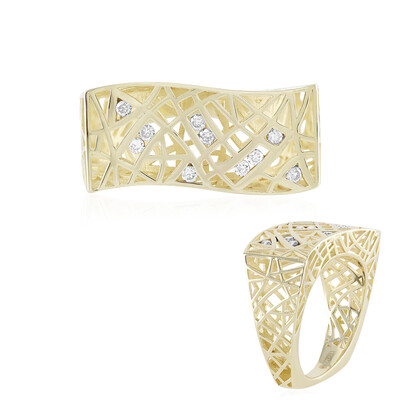 Gouden ring met I2 (I) Diamanten (Ornaments by de Melo)