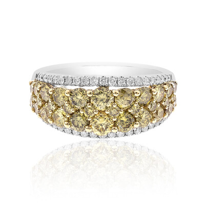 Gouden ring met gele SI1 diamanten (CIRARI)