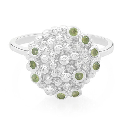 Zilveren ring met alexandrieten