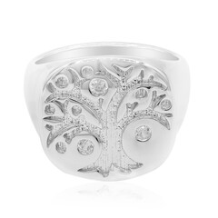 Zilveren ring met zirkonen