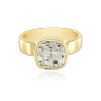 Zilveren ring met een groene amethist