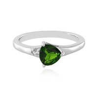 Zilveren ring met een Russische diopsied