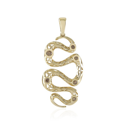 Gouden hanger met een I2 Champagne Diamant (Ornaments by de Melo)