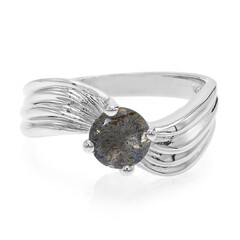 Zilveren ring met een spectroliet
