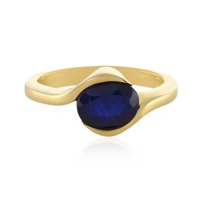 Zilveren ring met een Madagaskar Blauwe Saffier