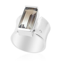 Zilveren ring met een meerkleurige-kwarts