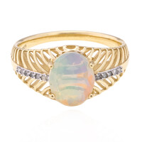 Gouden ring met een Welo-opaal (Ornaments by de Melo)