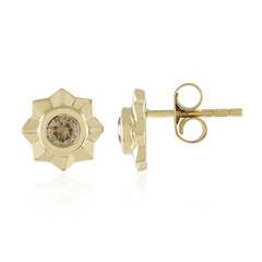 Gouden oorbellen met I2 Champagne Diamanten (de Melo)