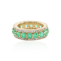 Gouden ring met Russische smaragden