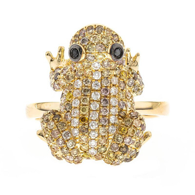 Gouden ring met SI2 Fancy Diamanten (CIRARI)