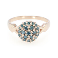 Zilveren ring met Fancy diamanten