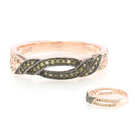 Zilveren ring met Fancy diamanten