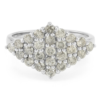 Zilveren ring met Chocolate Diamonds
