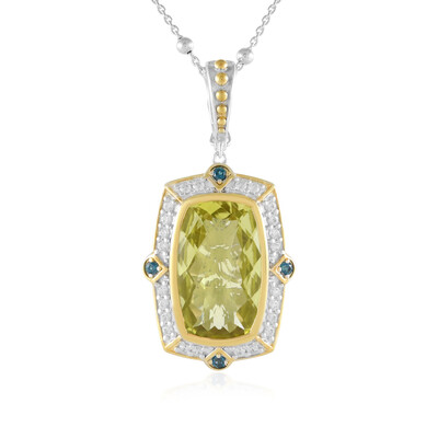 Zilveren halsketting met een Ouro Verde kwarts (Dallas Prince Designs)