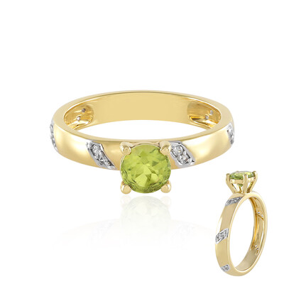 Zilveren ring met een peridoot