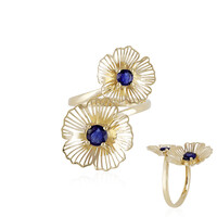 Gouden ring met een Madagaskar Blauwe Saffier (Ornaments by de Melo)