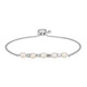 Zilveren armband met Witte zoetwater kweekparels