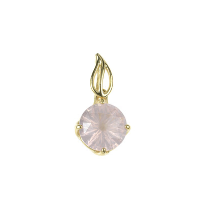Gouden hanger met een rozen kwarts (dagen)