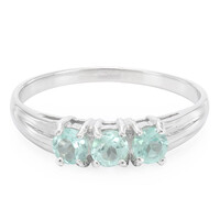 Zilveren ring met Groene fluor apatieten