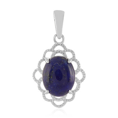 Zilveren hanger met een lapis lazuli