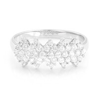 Zilveren ring met zirkonen