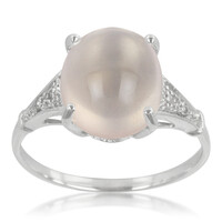 Zilveren ring met een Angelandia-rozenkwarts