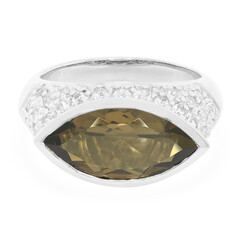 Zilveren ring met een rookkwarts