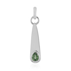 Zilveren hanger met een Groene Tuléar Saffier (Pallanova)