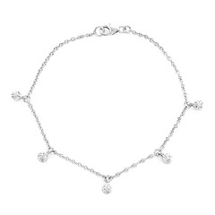 Zilveren armband met I2 (I) Diamanten