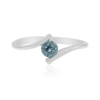 Zilveren ring met een Londen-blauwe topaas