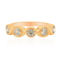 Gouden ring met SI1 Argyle Rose De France Diamanten