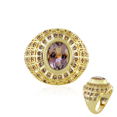 Zilveren ring met een ametrien