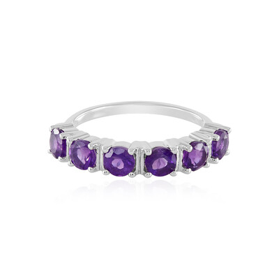Zilveren ring met amethisten
