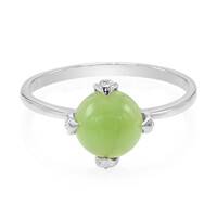 Zilveren ring met een keizerlijk chrysopraas