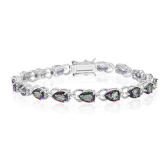 Zilveren armband met mystieke kwartskristallen