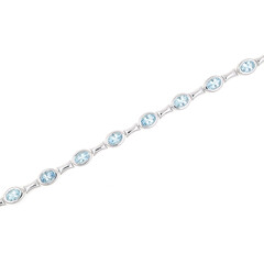 Gouden armband met AAA aquamarijnstenen