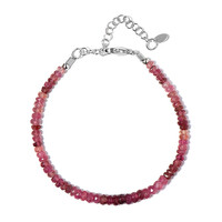 Zilveren armband met roze toermalijnen