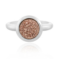 Zilveren ring met een Koper Glitter Agaat