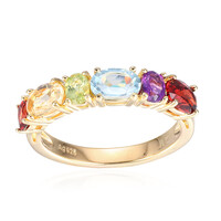 Zilveren ring met een granaat